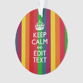 Kleurrijke regenboog kalm houden en Jouw tekst aan Ornament (voorkant)