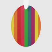 Kleurrijke regenboog kalm houden en Jouw tekst aan Ornament (achterkant)