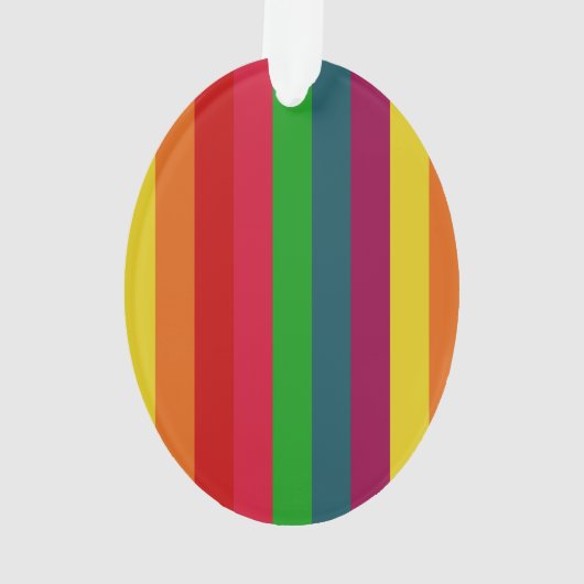 Kleurrijke regenboog kalm houden en Jouw tekst aan Ornament (achterkant)