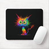 Kleurrijke regenboog kat graphics muismat (Met muis)