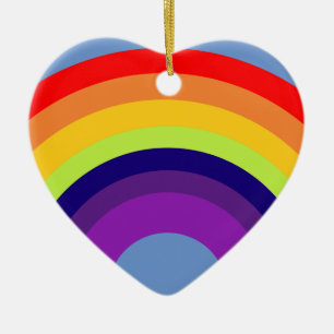 Kleurrijke regenboog keramisch ornament