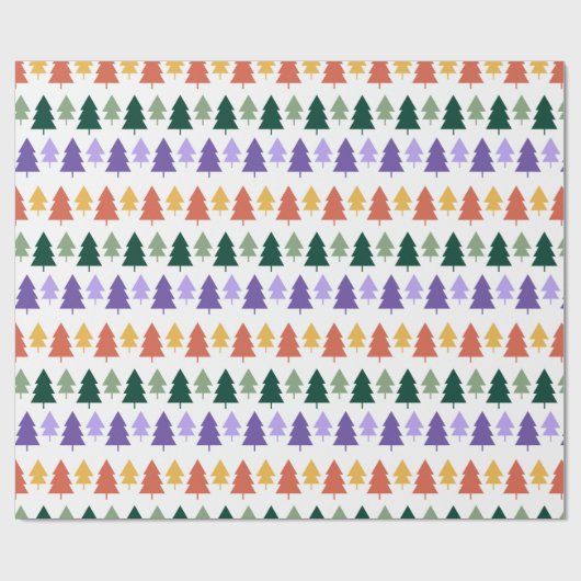 Kleurrijke Regenboog Kerstboom Cadeaupapier (Vlak)