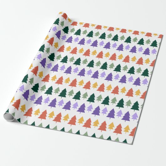 Kleurrijke Regenboog Kerstboom Cadeaupapier (Uitgerold)