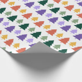 Kleurrijke Regenboog Kerstboom Cadeaupapier (Hoek)