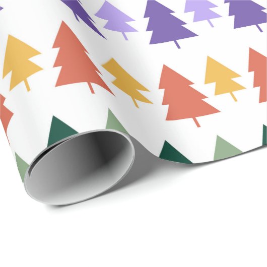 Kleurrijke Regenboog Kerstboom Cadeaupapier (Rol Hoek)