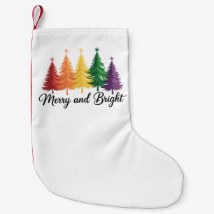 Kleurrijke Regenboog Kerstboom Gay LGBTQ Kleine Kerstsok