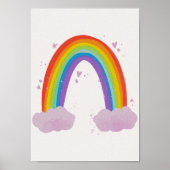 Kleurrijke Regenboog Kinderkamer Poster Babykamer  (Voorkant)