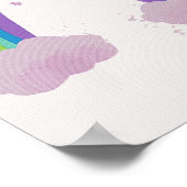 Kleurrijke Regenboog Kinderkamer Poster Babykamer  (Hoek)