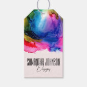 Kleurrijke Regenboog Kleding Business Hang Label Cadeaulabel (Voorkant)