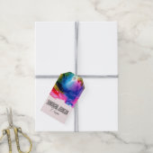 Kleurrijke Regenboog Kleding Business Hang Label Cadeaulabel (Met Touw)