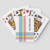 Kleurrijke Regenboog Kleuren Gestreepte Strepen Pa Pokerkaarten (Achterkant)