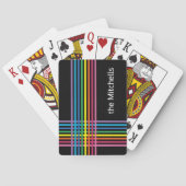 Kleurrijke Regenboog Kleuren Gestreepte Strepen Pa Pokerkaarten (Achterkant)