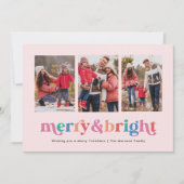 Kleurrijke Regenboog Kleuren Merry en Helder Moder Feestdagenkaart (Voorkant)