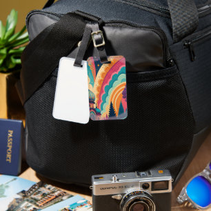 Kleurrijke Regenboog Koepel Bagage Label – Aanpasb