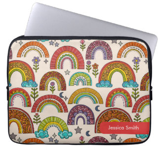 Kleurrijke Regenboog Laptophoes Laptop Sleeve