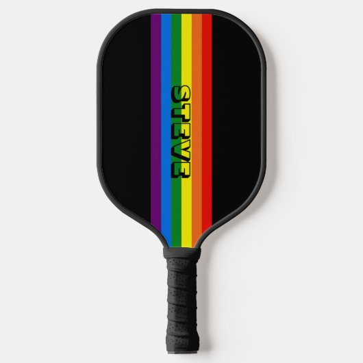 Kleurrijke regenboog LGBT Gay Pride Persoonlijk Pickleball Paddle (Voorkant)