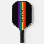 Kleurrijke regenboog LGBT Gay Pride Persoonlijk Pickleball Paddle (Achterkant)