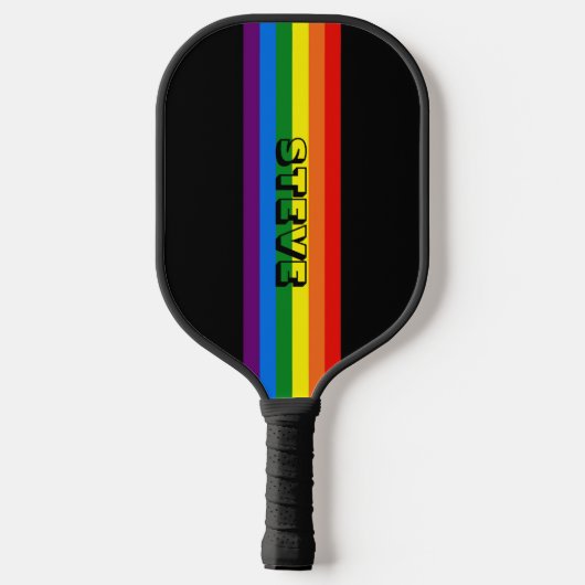 Kleurrijke regenboog LGBT Gay Pride Persoonlijk Pickleball Paddle (Achterkant)