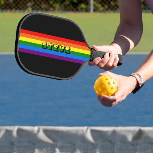 Kleurrijke regenboog LGBT Gay Pride Persoonlijk Pickleball Paddle (Insitu)