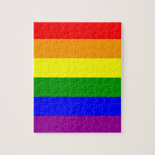 Kleurrijke regenboog lgbt gay vlag legpuzzel