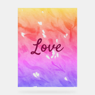 Kleurrijke regenboog liefde trots LGBTQ gay patroo Acryl Bord