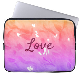 Kleurrijke regenboog liefde trots LGBTQ gay patroo Laptop Sleeve