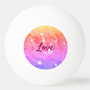 Kleurrijke regenboog liefde trots LGBTQ gay patroo Pingpongbal