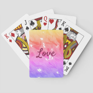 Kleurrijke regenboog liefde trots LGBTQ gay patroo Pokerkaarten
