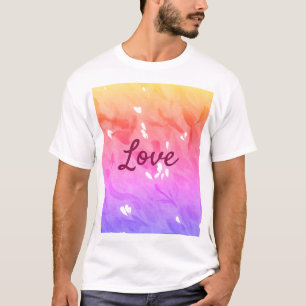 Kleurrijke regenboog liefde trots LGBTQ gay patroo T-shirt