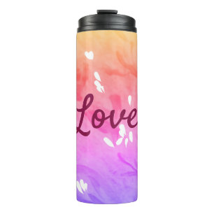 Kleurrijke regenboog liefde trots LGBTQ gay patroo Thermosbeker