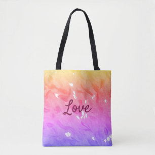 Kleurrijke regenboog liefde trots LGBTQ gay patroo Tote Bag