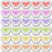 Kleurrijke regenboog linten decoratieve plakboek sticker (Voorkant)