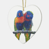 Kleurrijke regenboog Lorikeets parrots Keramisch Ornament (Links)