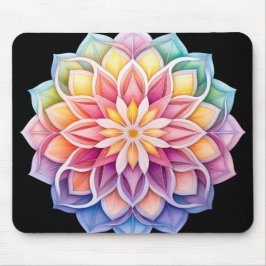 Kleurrijke Regenboog Mandala Bloemig Muismat