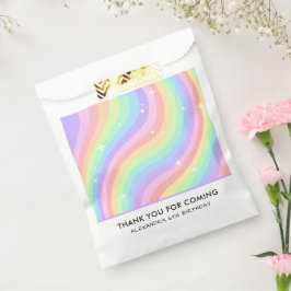 Kleurrijke Regenboog Meisje 6de Verjaardag Bedankzakje