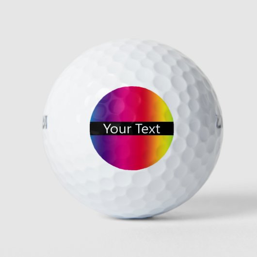 Kleurrijke Regenboog Message Golfballen (Voorkant)