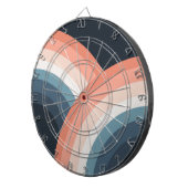Kleurrijke regenboog met dubbele retro-stijl dartbord (Voorkant Rechts)