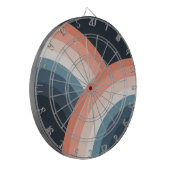 Kleurrijke regenboog met dubbele retro-stijl dartbord (Voorkant Links)