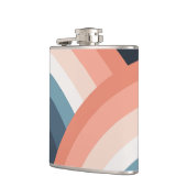 Kleurrijke regenboog met dubbele retro-stijl heupfles (Links)