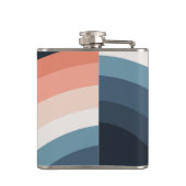 Kleurrijke regenboog met dubbele retro-stijl heupfles (Achterkant)