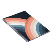 Kleurrijke regenboog met dubbele retro-stijl notitieboek (Rechterzijde)