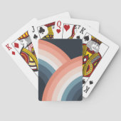 Kleurrijke regenboog met dubbele retro-stijl pokerkaarten (Achterkant)