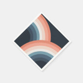 Kleurrijke regenboog met dubbele retro-stijl servet (Hoek)
