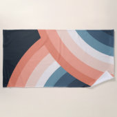 Kleurrijke regenboog met dubbele retro-stijl strandlaken (Voorkant)