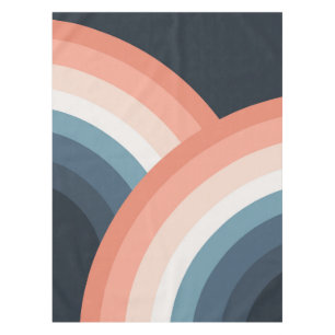 Kleurrijke regenboog met dubbele retro-stijl tafelkleed