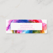Kleurrijke Regenboog Modern Trendy Abstract Levend Mini Visitekaartje (Achterkant)