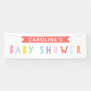 Kleurrijke regenboog Moderne Baby shower banner
