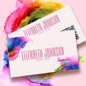 Kleurrijke Regenboog Moderne Elegante Abstracte QR Visitekaartje