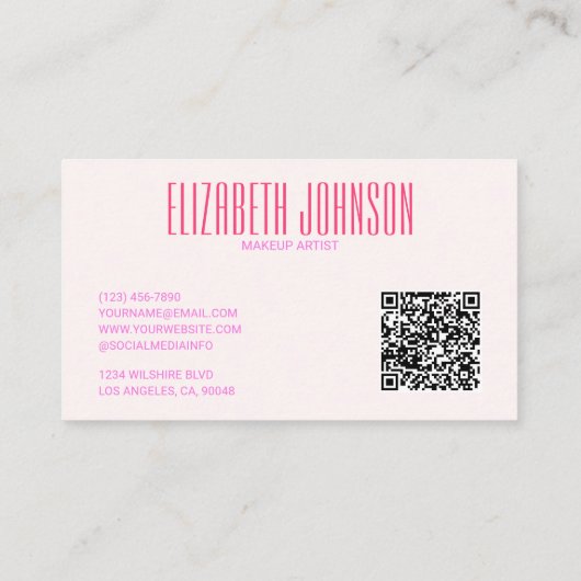 Kleurrijke Regenboog Moderne Elegante Abstracte QR Visitekaartje (Achterkant)