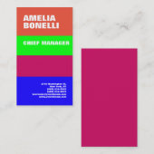 Kleurrijke regenboog Moderne, minimale professione Visitekaartje (Voorkant / Achterkant)